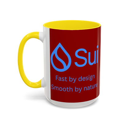 SUI Red Accent Mug by cypherpunkgear.com