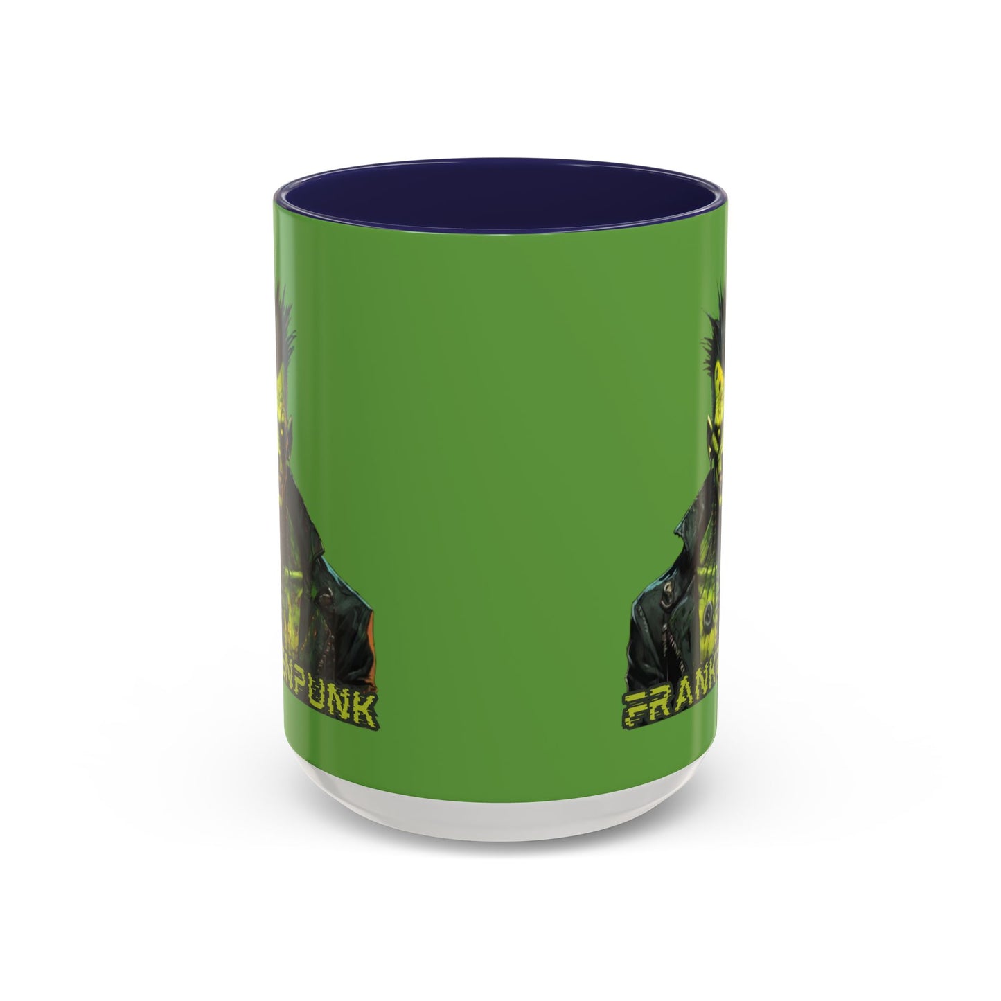 Frankenpunk Green Accent Mug by CreepyCrafts.boo