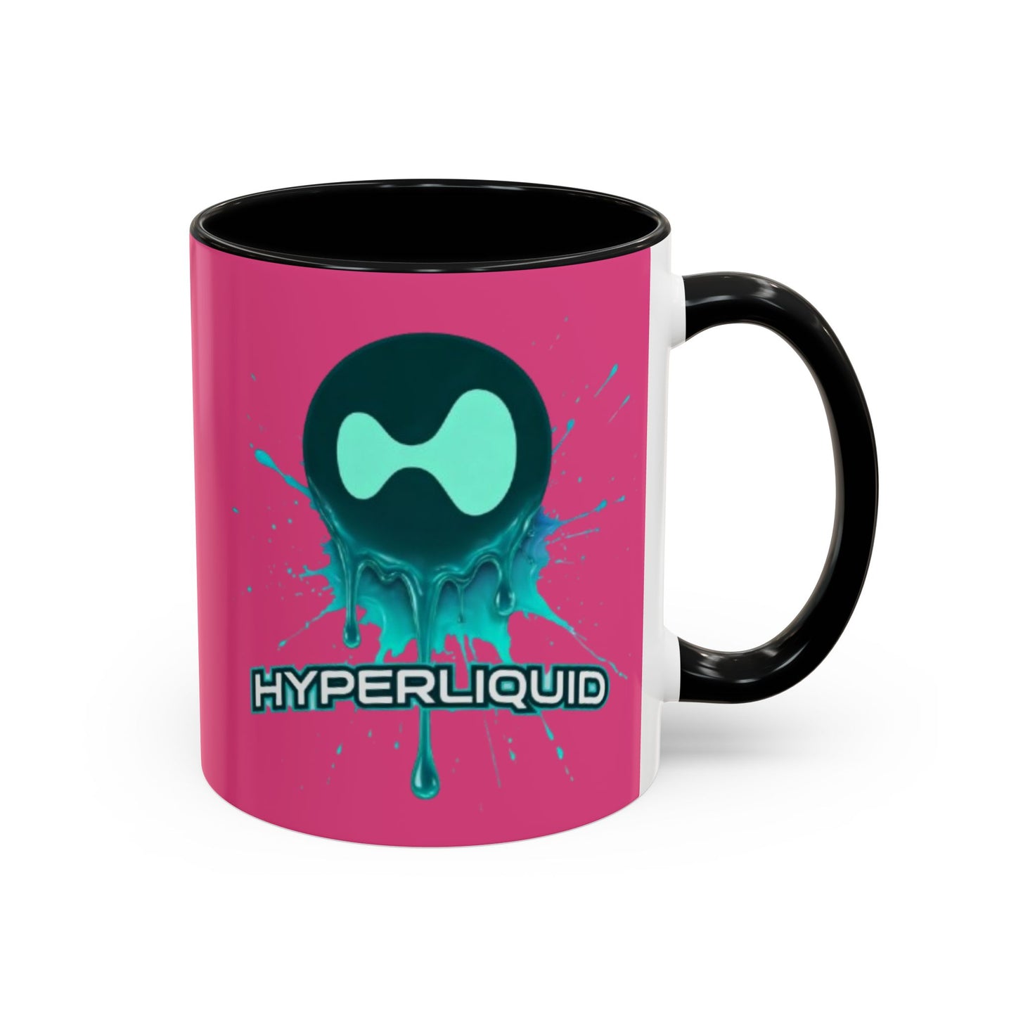 HYPE Drip Pink Accent Mug by cypherpunkgear.com