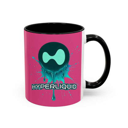 HYPE Drip Pink Accent Mug by cypherpunkgear.com