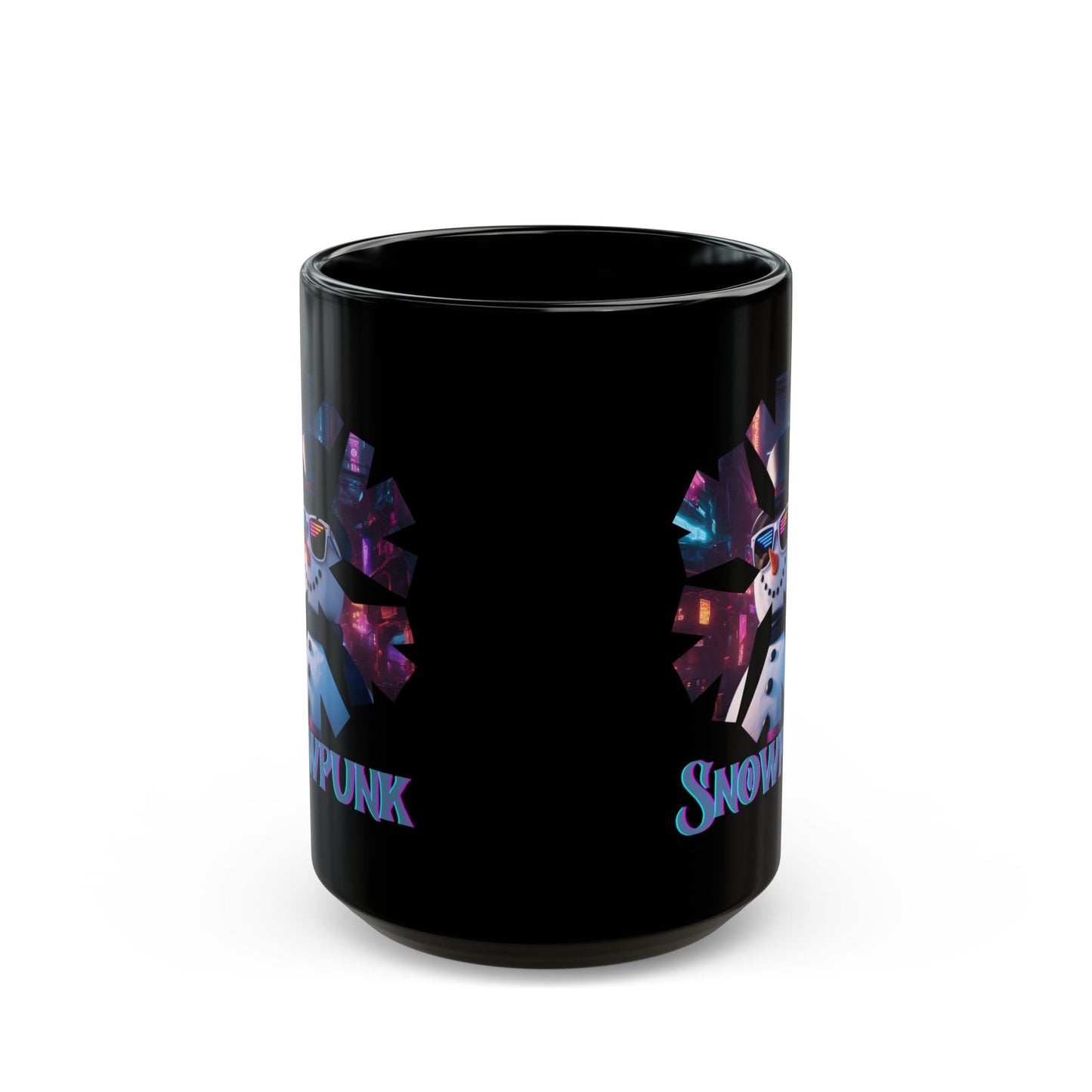 Snowpunk Black Mug by cypherpunkgear.com