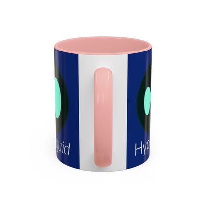 Hyperliquid White font Blue Accent Mug by cypherpunkgear.com