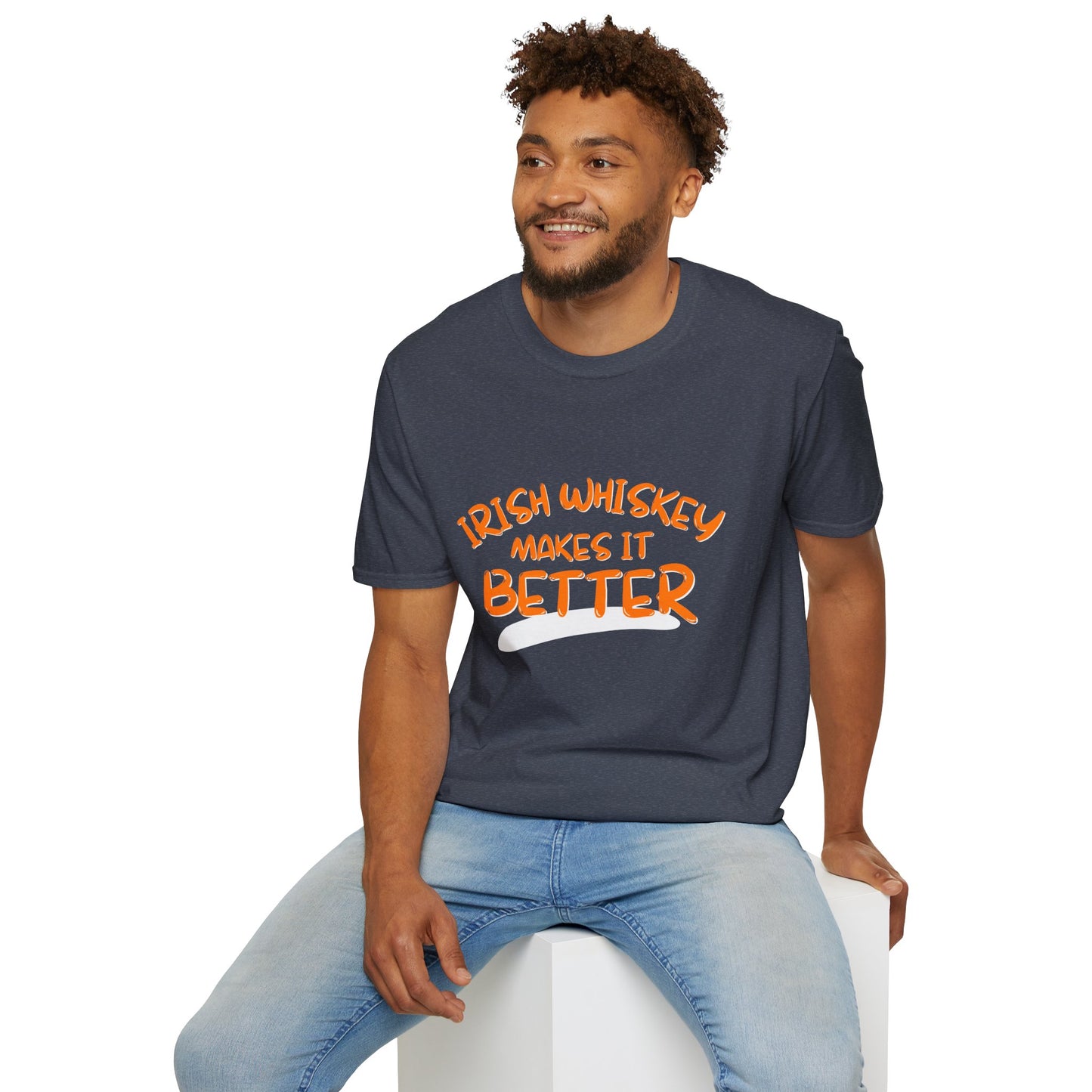 Irish Whiskey makes it better OGfont DKcolors Unisex T-Shirt by cypherpunkgear.com