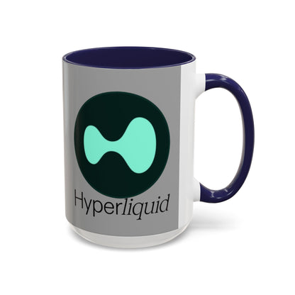Hyperliquid Black font Grey Accent Mug by cypherpunkgear.com