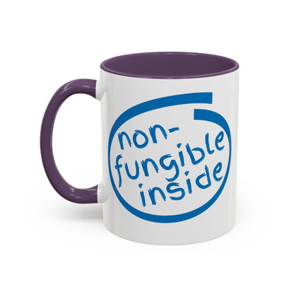 Non-Fungible Inside White Accent Mug by cypherpunkgear.com