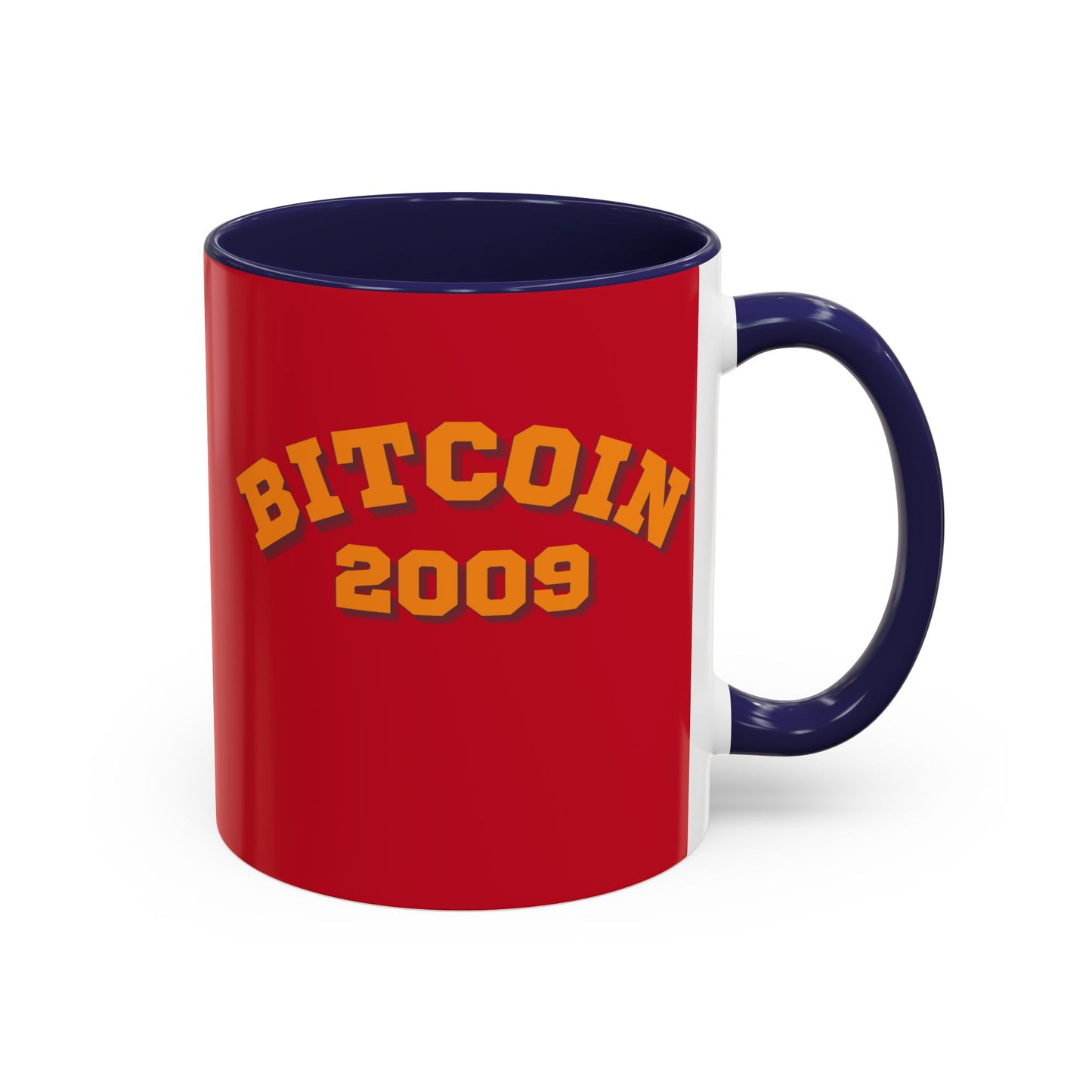 Bitcoin 2009 Red Accent Mug by cypherpunkgear.com