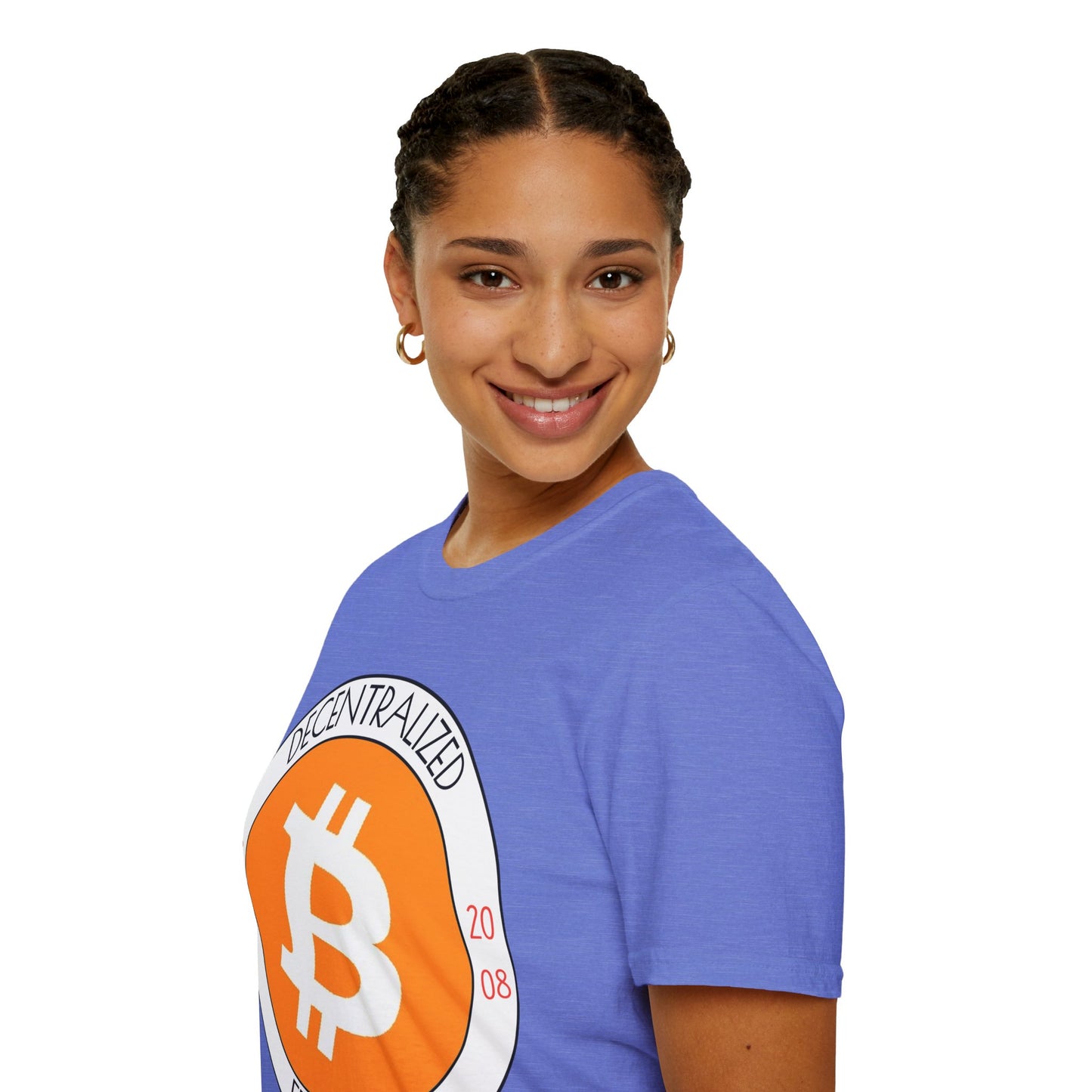 Bitcoin Decentralized Freedom LTcolors Unisex T-Shirt by cypherpunkgear