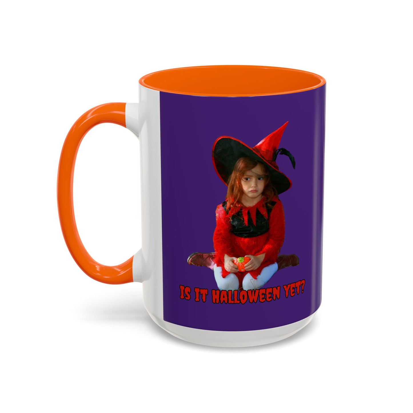 Is it Halloween yet? Dark Purple Accent Mug by CreepyCrafts.boo