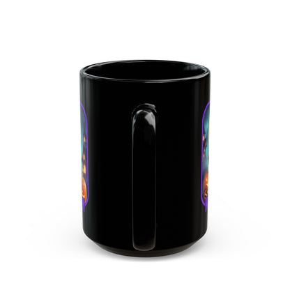 Happy Halloween Little Witch PRfont Black Mug by cypherpunkgear