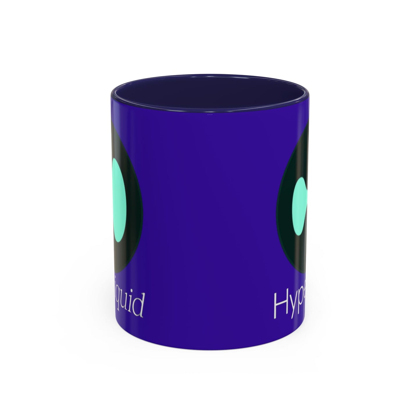Hyperliquid White font Dark Purple Accent Mug by cypherpunkgear.com