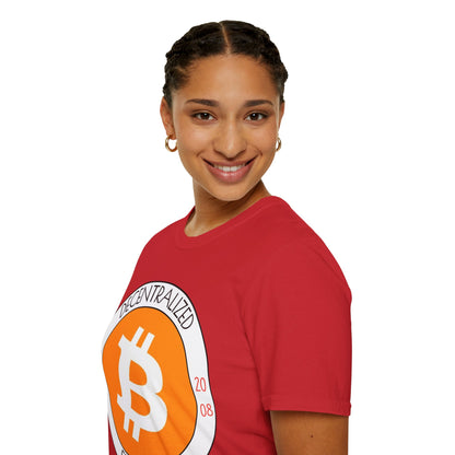 Bitcoin Decentralized Freedom LTcolors Unisex T-Shirt by cypherpunkgear