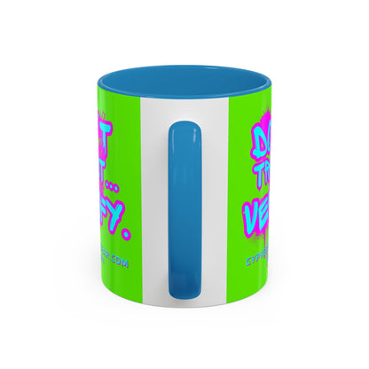 Don't Trust...Verify. Green Accent Mug by cypherpunkgear.com