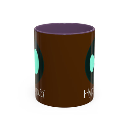 Hyperliquid White font Brown Accent Mug by cypherpunkgear.com