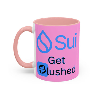 Sui: Get Slushed Pink Accent Mug by cypherpunkgear.com