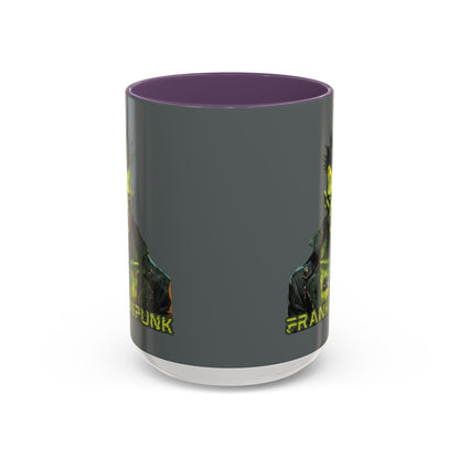 Frankenpunk Grey Accent Mug by CreepyCrafts.boo