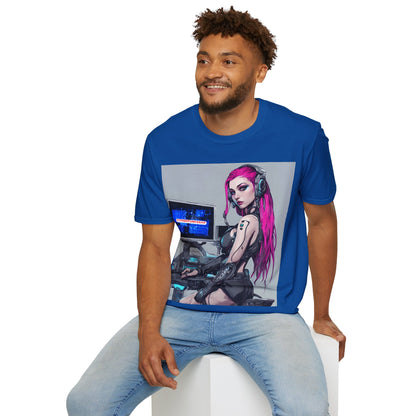Netrunner Cyberpunk Dark colors Unisex T-Shirt by cypherpunkgear.com