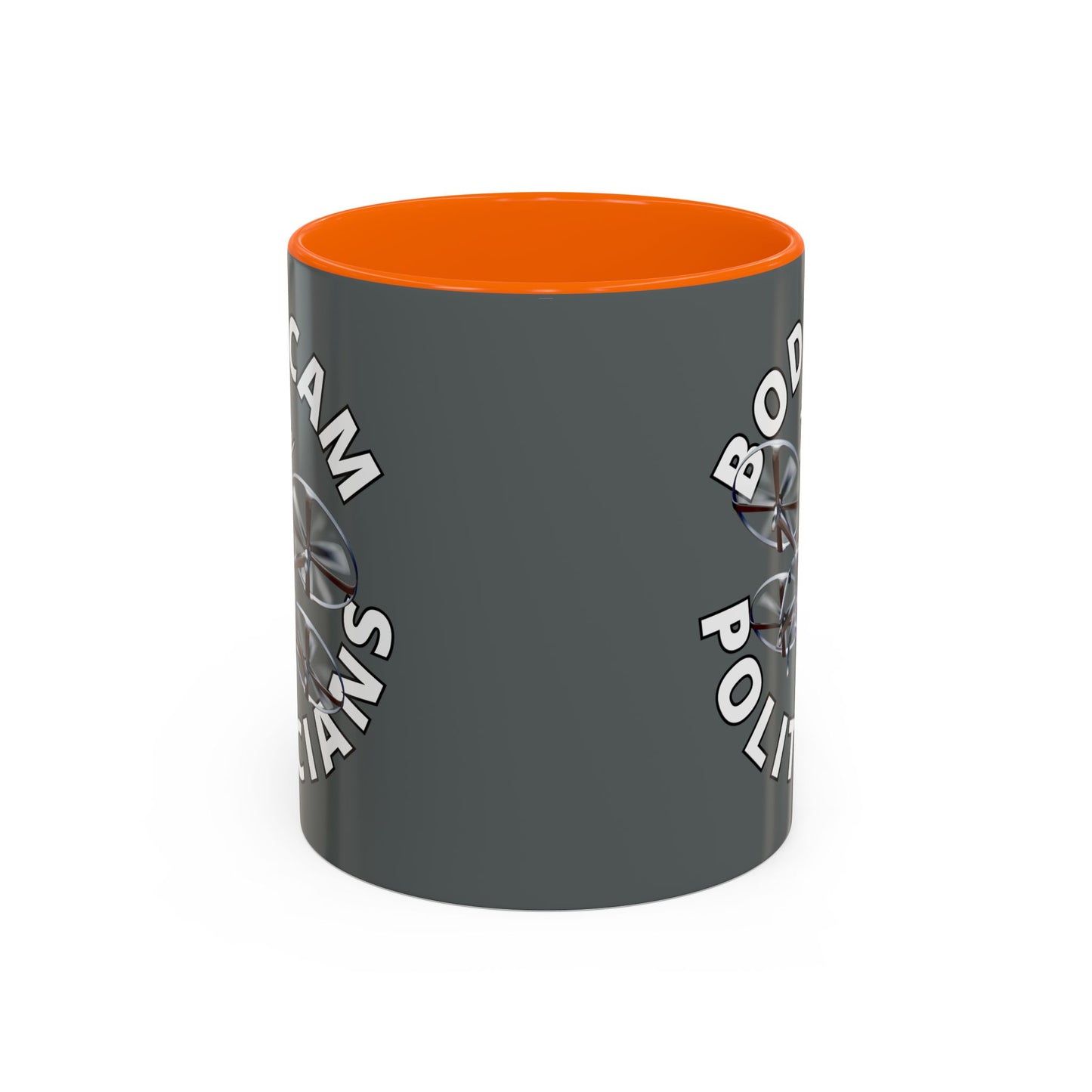 Bodycam the Politicians Drone Grey Accent Mug by cypherpunkgear.com