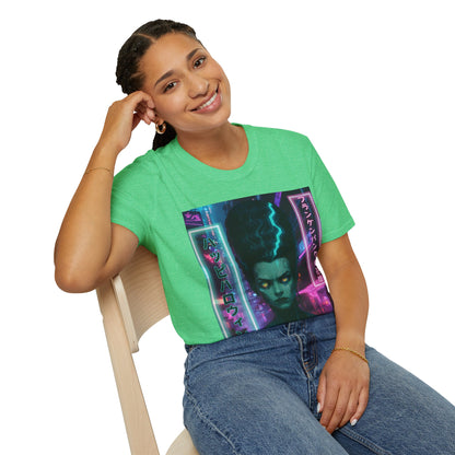 Bride of Frankenpunk Dark colors Unisex T-Shirt by CreepyCrafts.boo