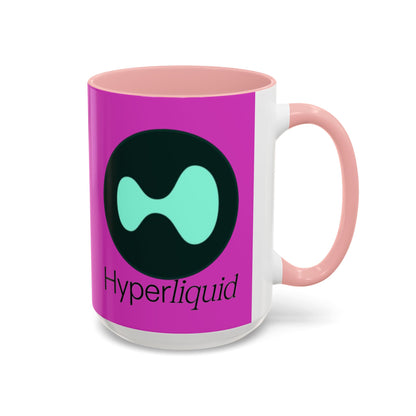 Hyperliquid Black font Pink Accent Mug by cypherpunkgear.com