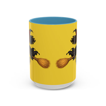 Velvet Vex Yellow Accent Mug by CreepyCrafts.boo