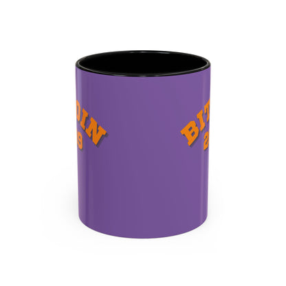 Bitcoin 2009 Light Purple Accent Mug by cypherpunkgear.com