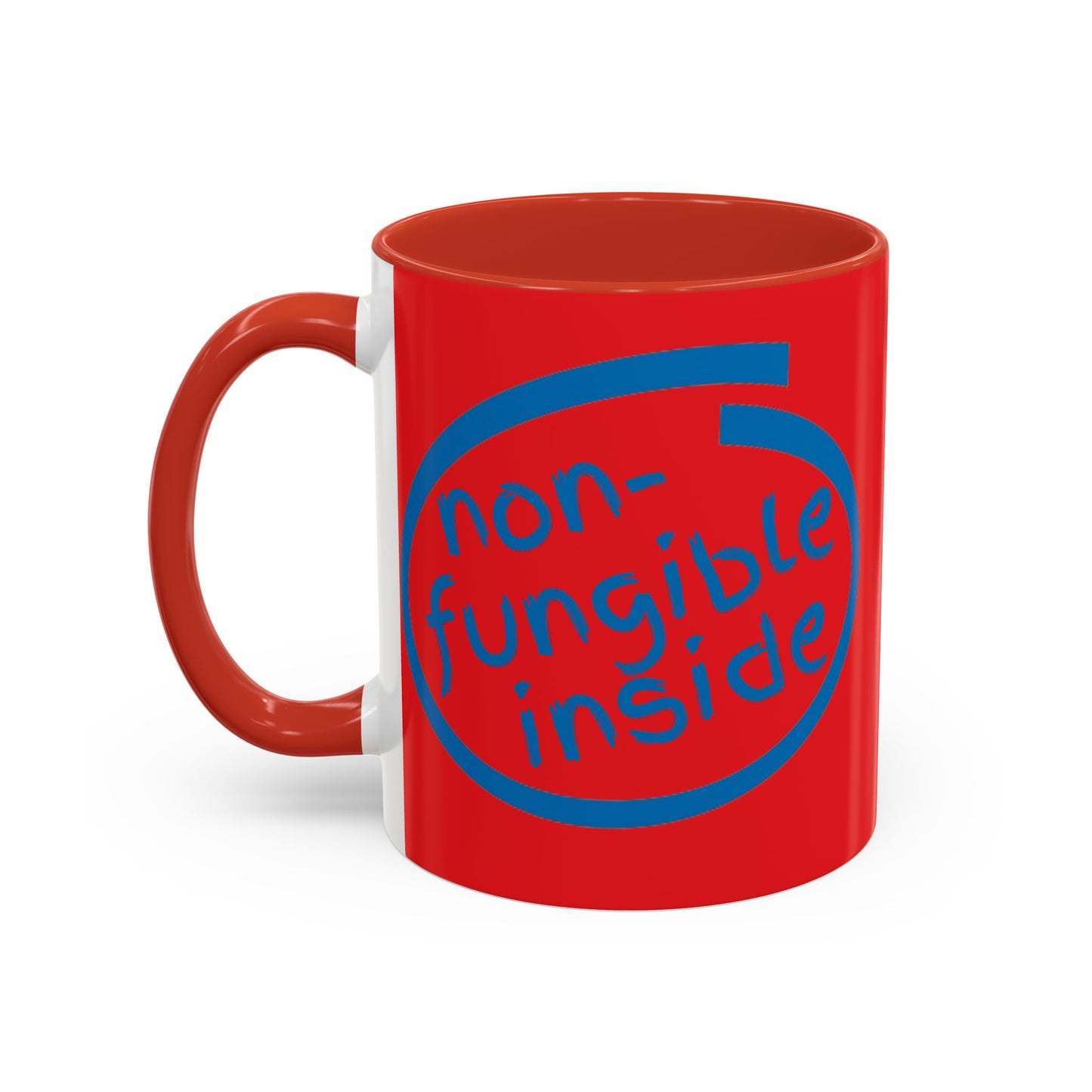 Non-Fungible Inside Red Accent Mug by cypherpunkgear.com