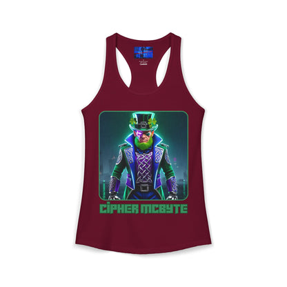 Cipher McByte Women's Racerback Tank Top by cypherpunkgear.com