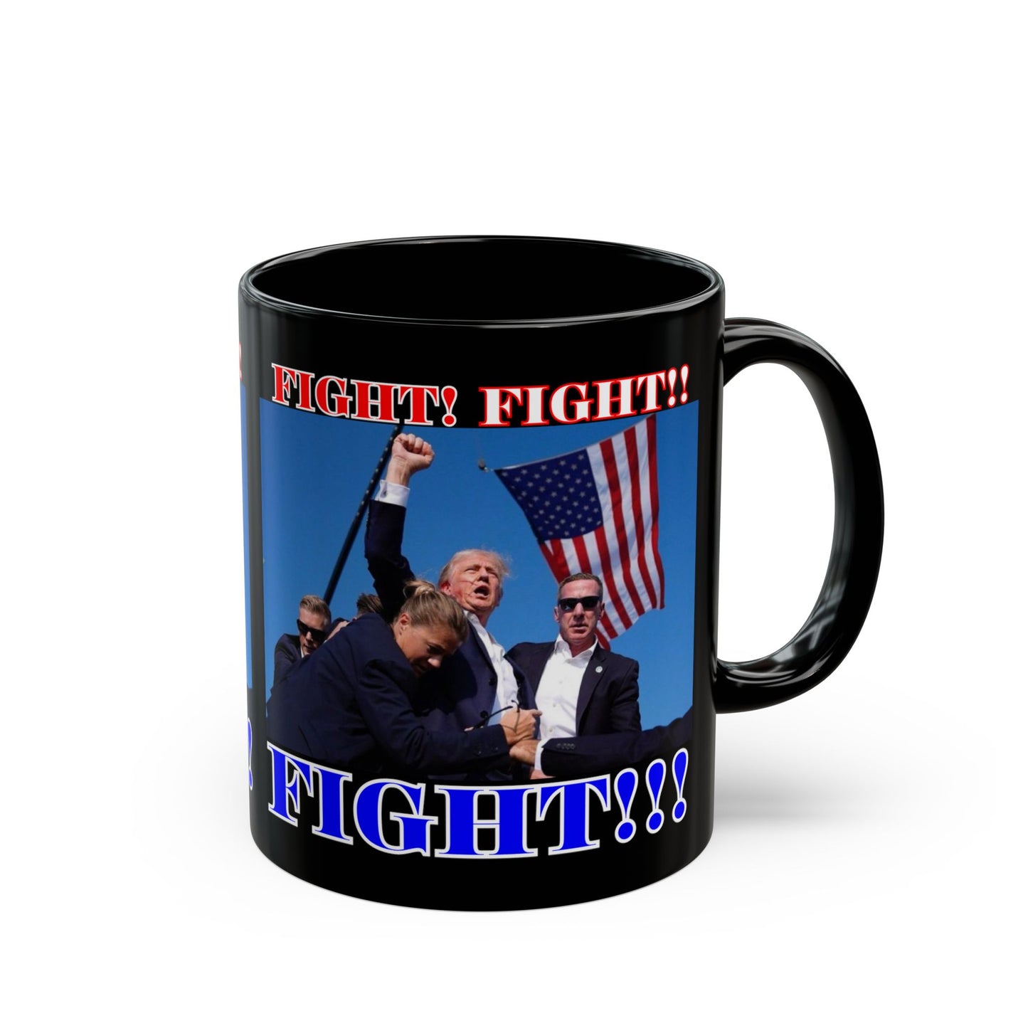 FIGHT! FIGHT!! FIGHT!!! Black Mug by cypherpunkgear