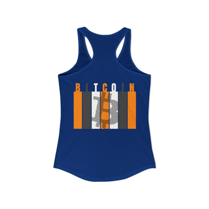 2-sided, Bitcoin (BTC) Decentralized Freedom Women's Racerback Tank Top by cypherpunkgear.com