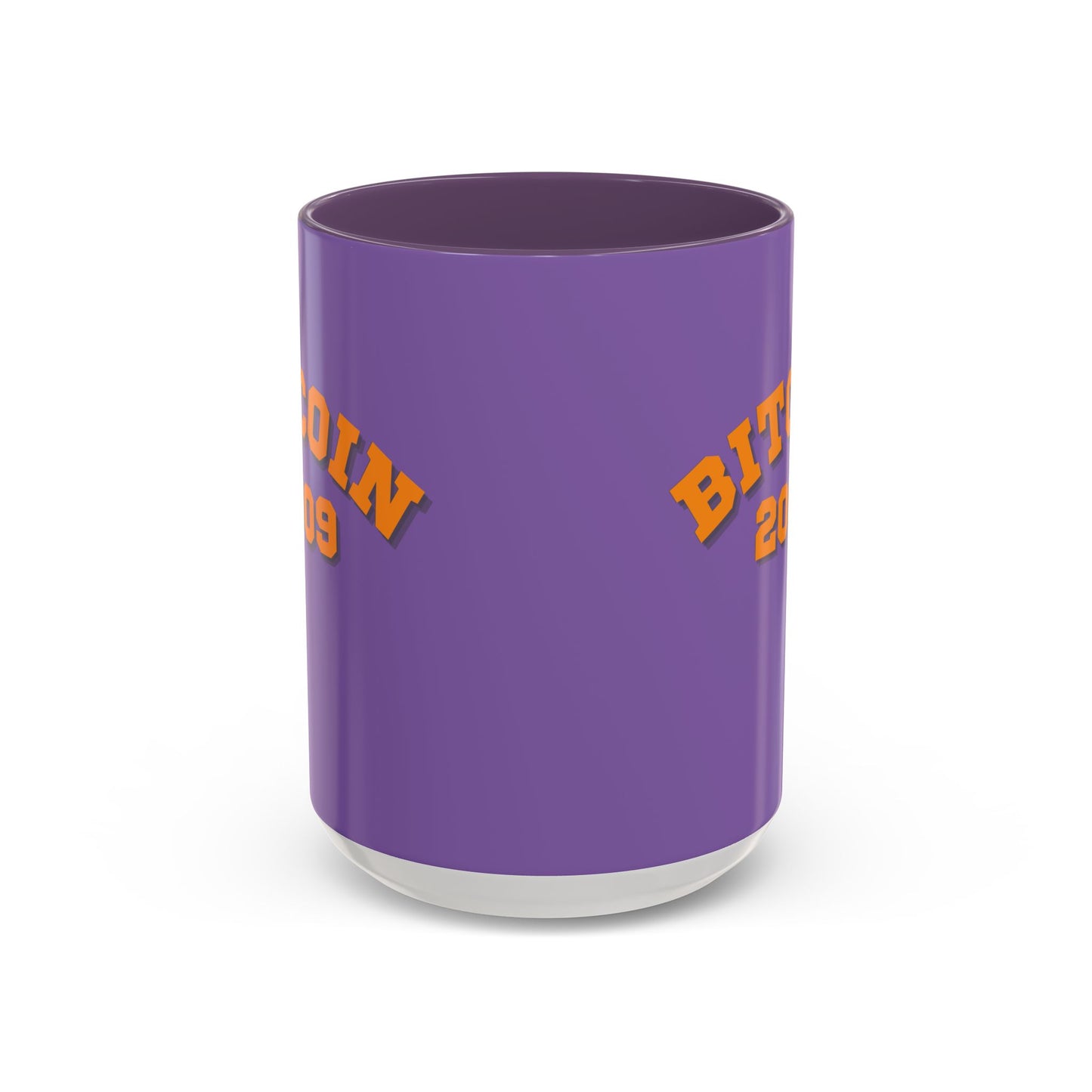 Bitcoin 2009 Light Purple Accent Mug by cypherpunkgear.com