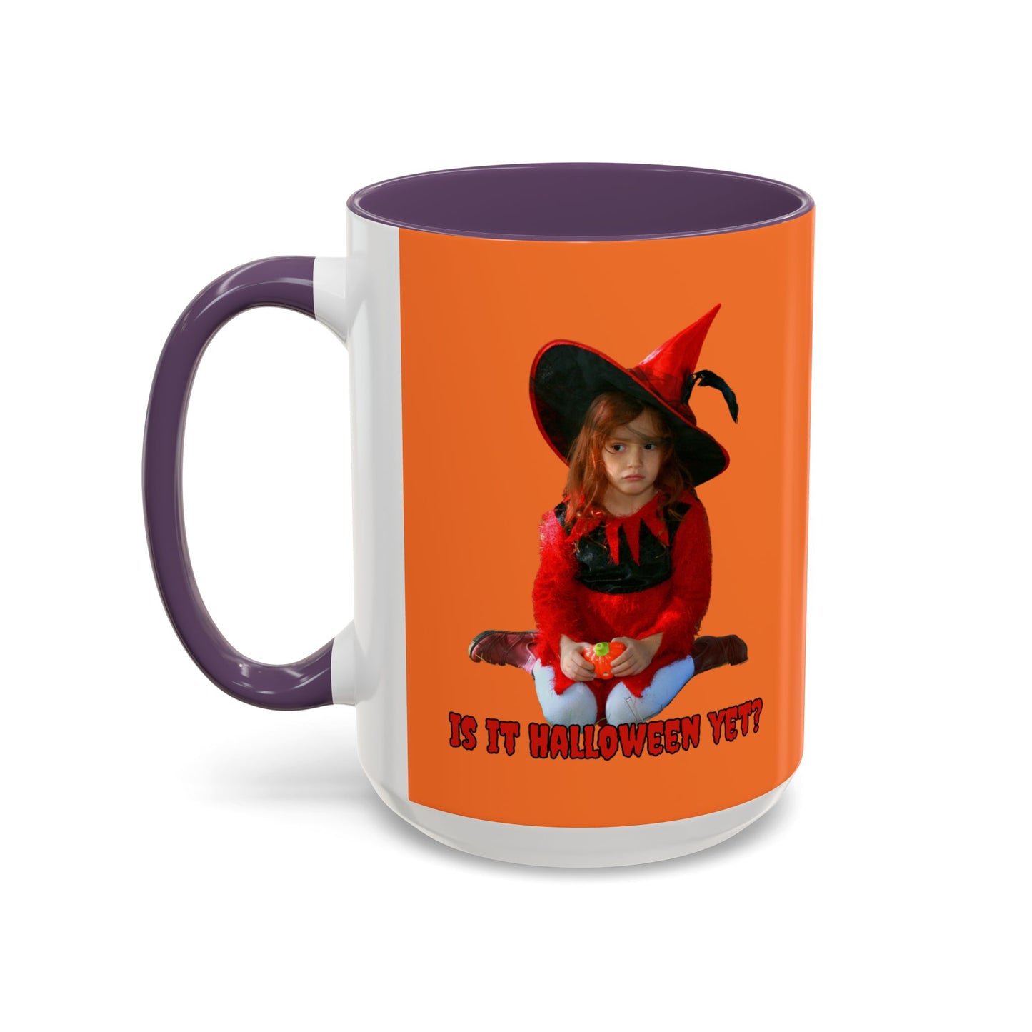 Is it Halloween yet? Orange Accent Mug by CreepyCrafts.boo