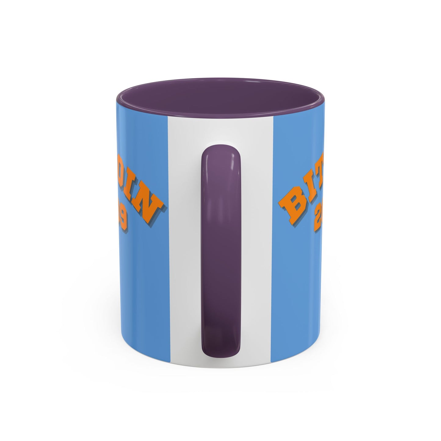 Bitcoin 2009 Light Blue Accent Mug by cypherpunkgear.com