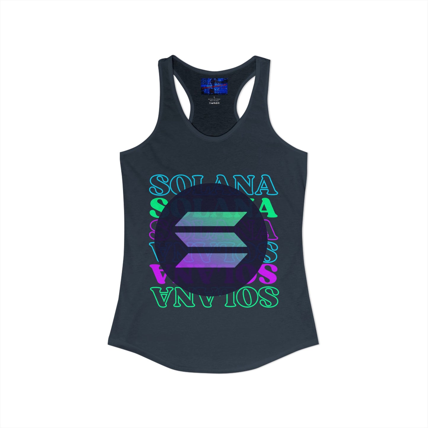 Solana, Solana, Solana (SOL) Women's Racerback Tank Top by cypherpunkgear.com