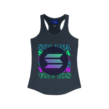 Solana, Solana, Solana (SOL) Women's Racerback Tank Top by cypherpunkgear.com