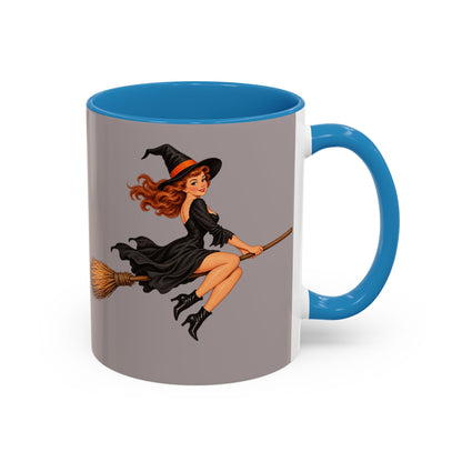 Hazel Hex Grey Accent Mug by CreepyCrafts.boo