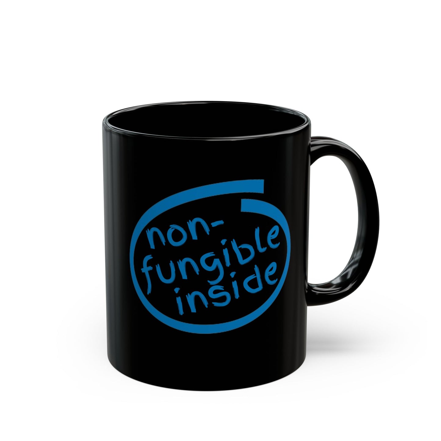 Non-Fungible Inside Black Mug by cypherpunkgear.com