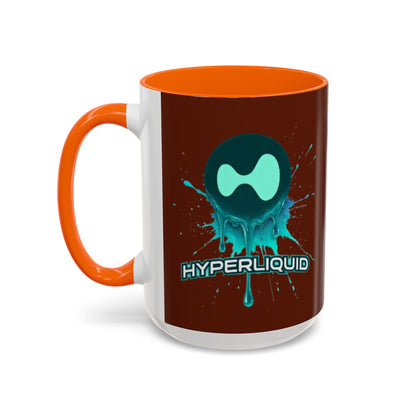 HYPE Drip Brown Accent Mug by cypherpunkgear.com