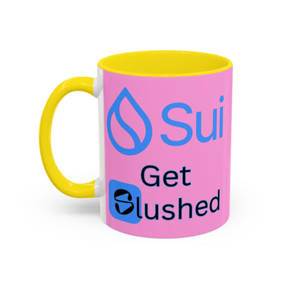 Sui: Get Slushed Pink Accent Mug by cypherpunkgear.com