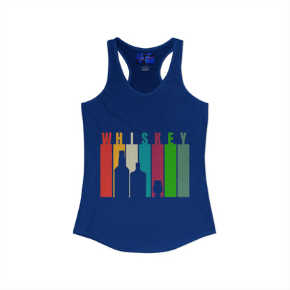 Whiskey spelled with an 'e' Women's Racerback Tank Top by cypherpunkgear.com