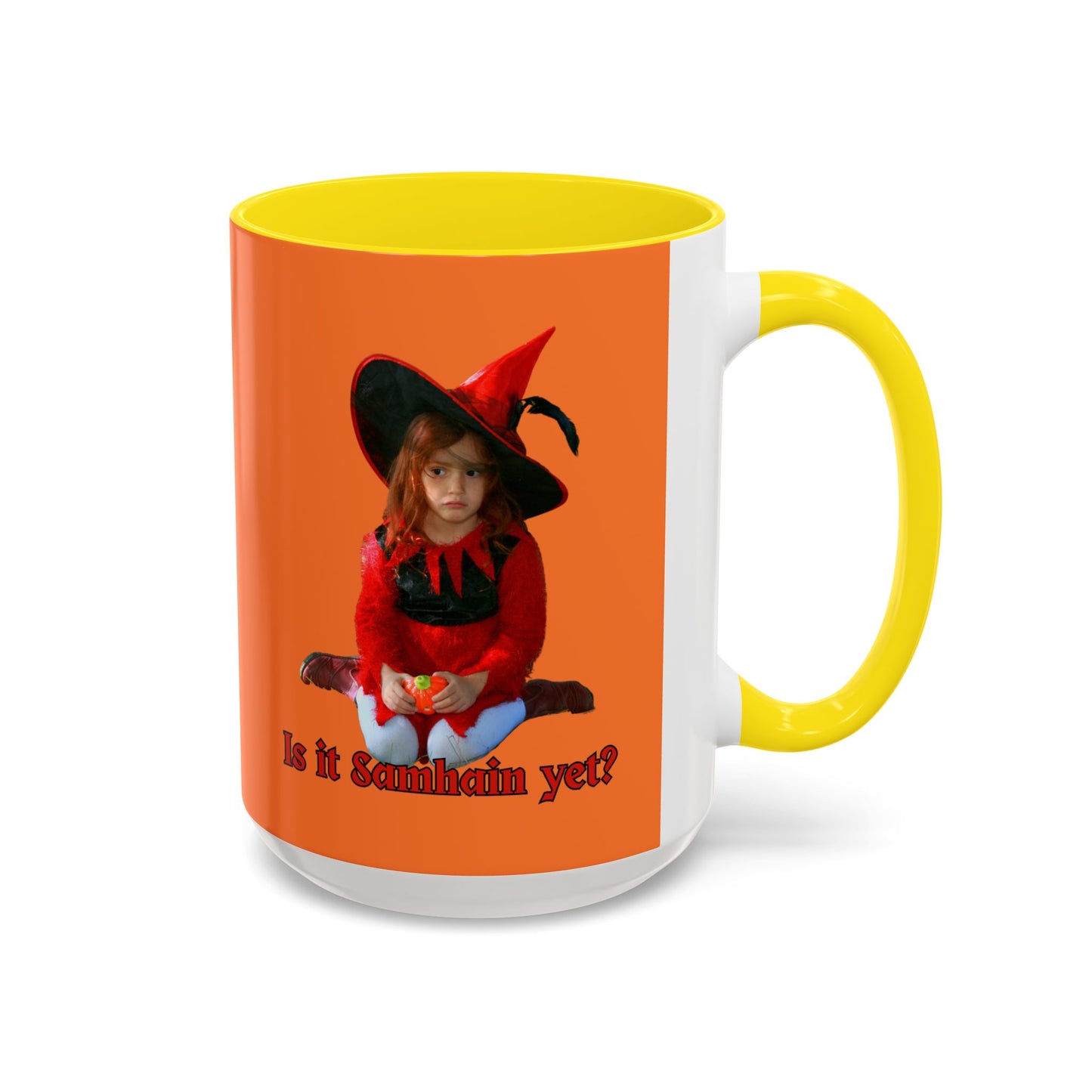 Is it Samhain yet? Orange Accent Mug by CreepyCrafts.boo