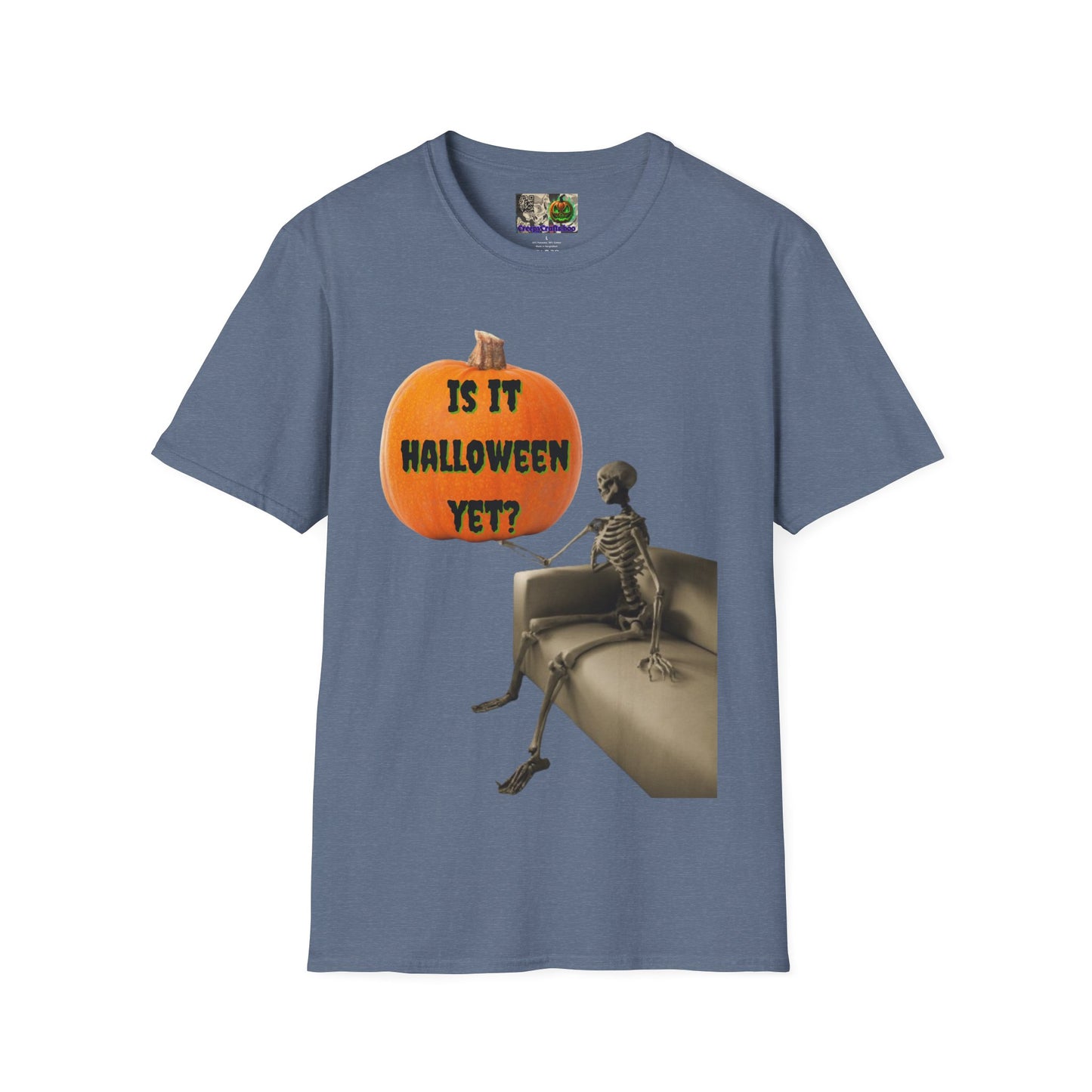 Is it Halloween yet? Skeleton's Pumpkin Dark colors Unisex T-Shirt by CreepyCrafts.boo