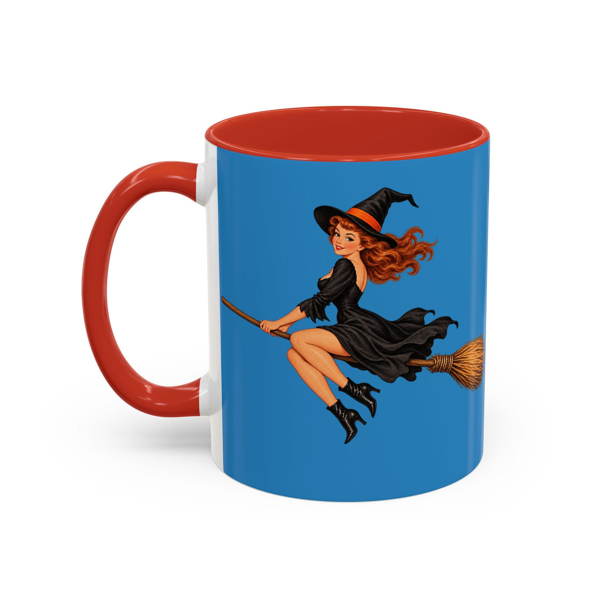 Hazel Hex Blue Accent Mug by CreepyCrafts.boo