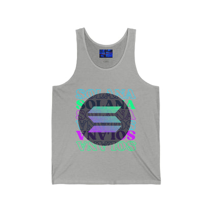 Solana, Solana, Solana (SOL) Unisex Jersey Tank Top by cypherpunkgear.com