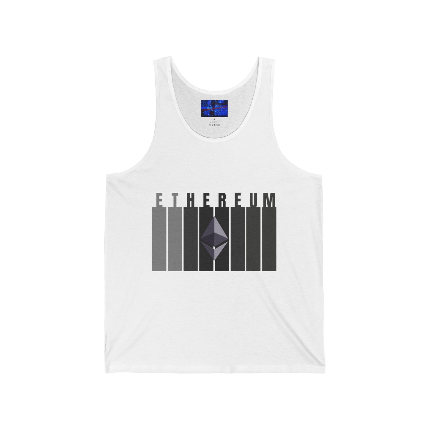 Ethereum (ETH) Unisex Jersey Tank Top by cypherpunkgear.com