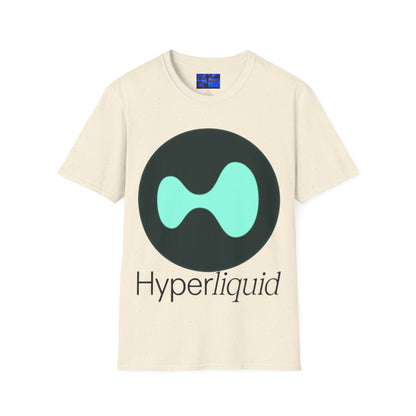 Hyperliquid Black font Unisex T-Shirt by cypherpunkgear.com