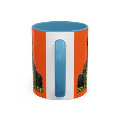 Frankenpunk Orange Accent Mug by CreepyCrafts.boo