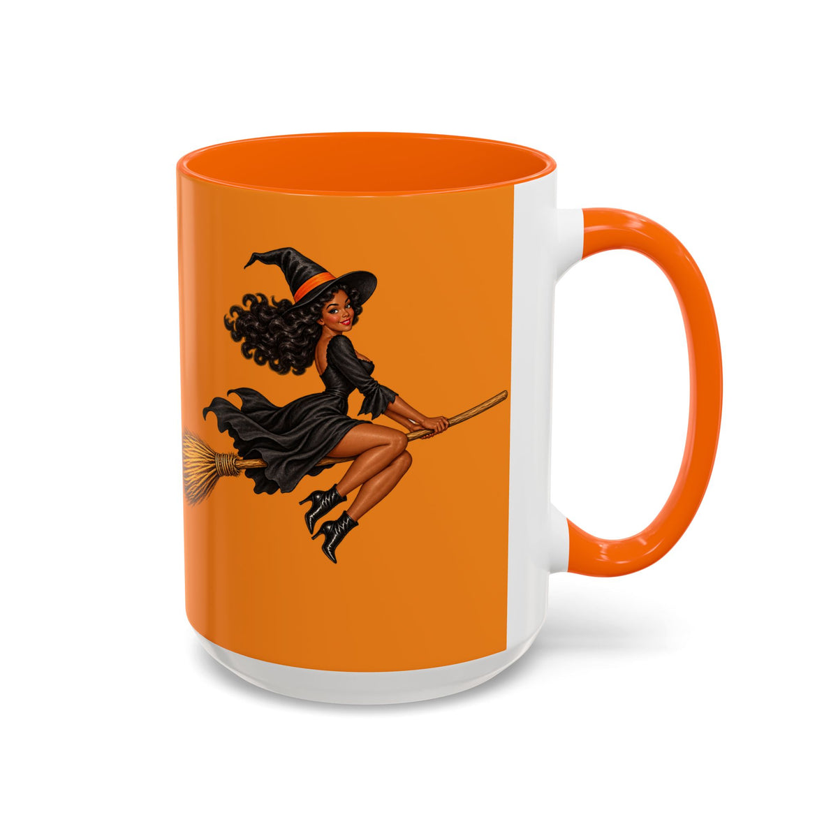 Velvet Vex Orange Accent Mug by CreepyCrafts.boo