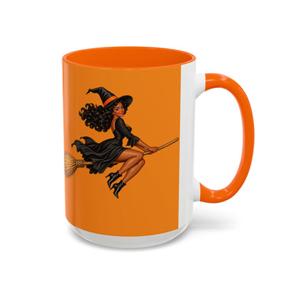 Velvet Vex Orange Accent Mug by CreepyCrafts.boo
