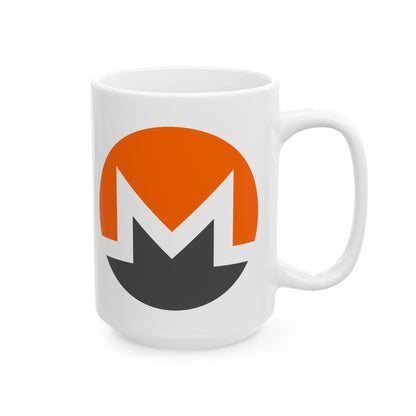 Monero (XMR) White Mug by cypherpunkgear.com