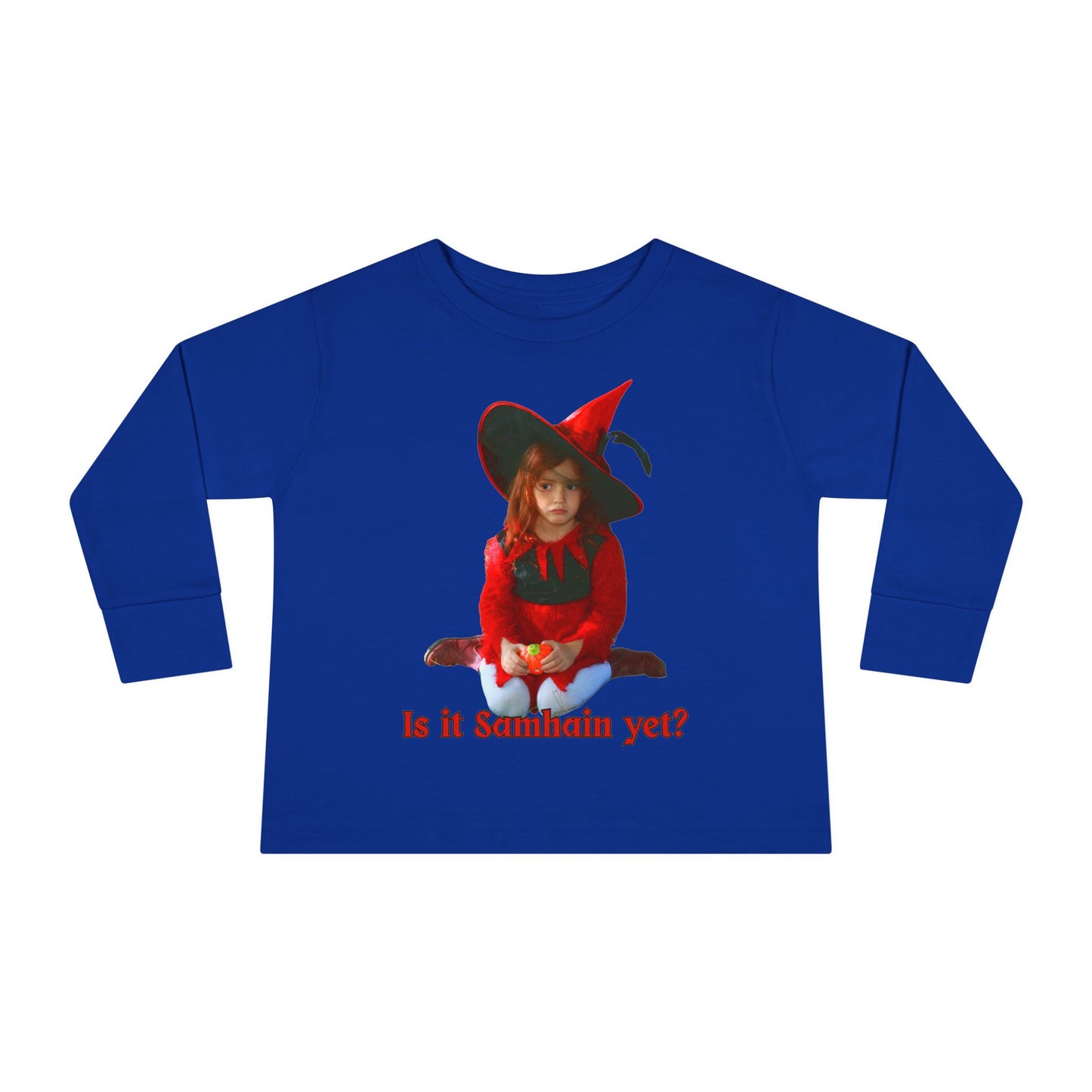 Is it Samhain yet? Toddler Long Sleeve Tee by CreepyCrafts.boo